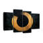 «Buddhist Symbols Golden Zen Circle on Canvas», reproduction de 4 pièces-405044835