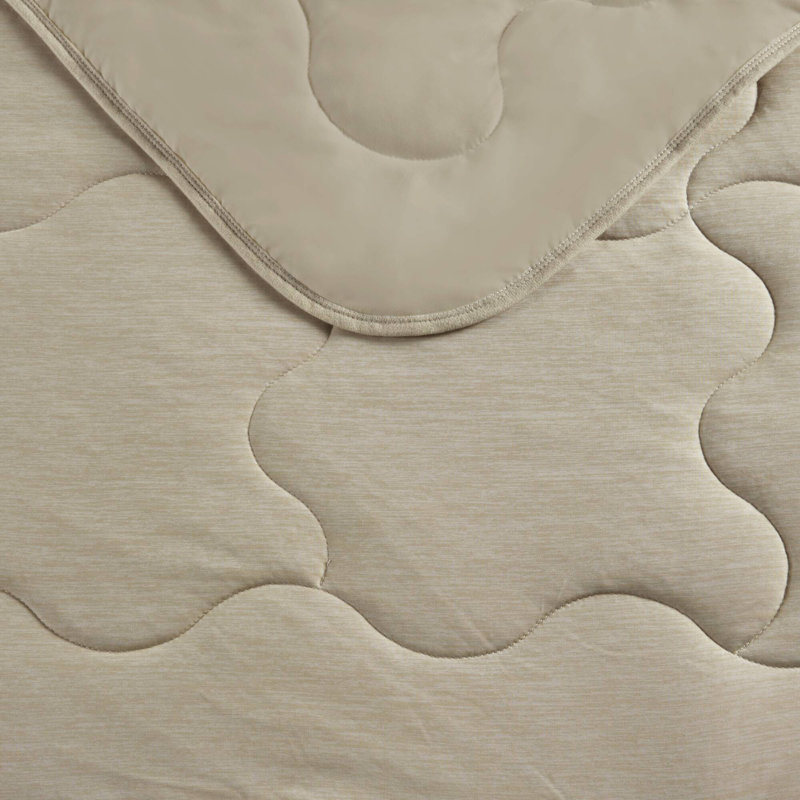 Tan Cooling Touch Lightweight Knit Throw Blanket