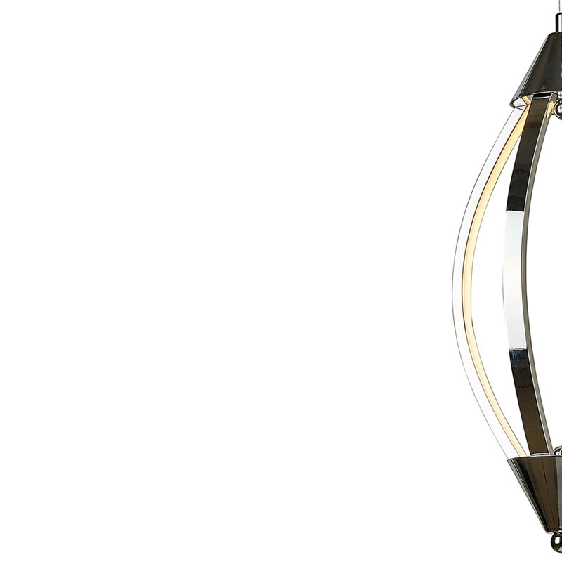 Luminaire suspendu 4 lumières à DEL, forme courbée vers l'intérieur