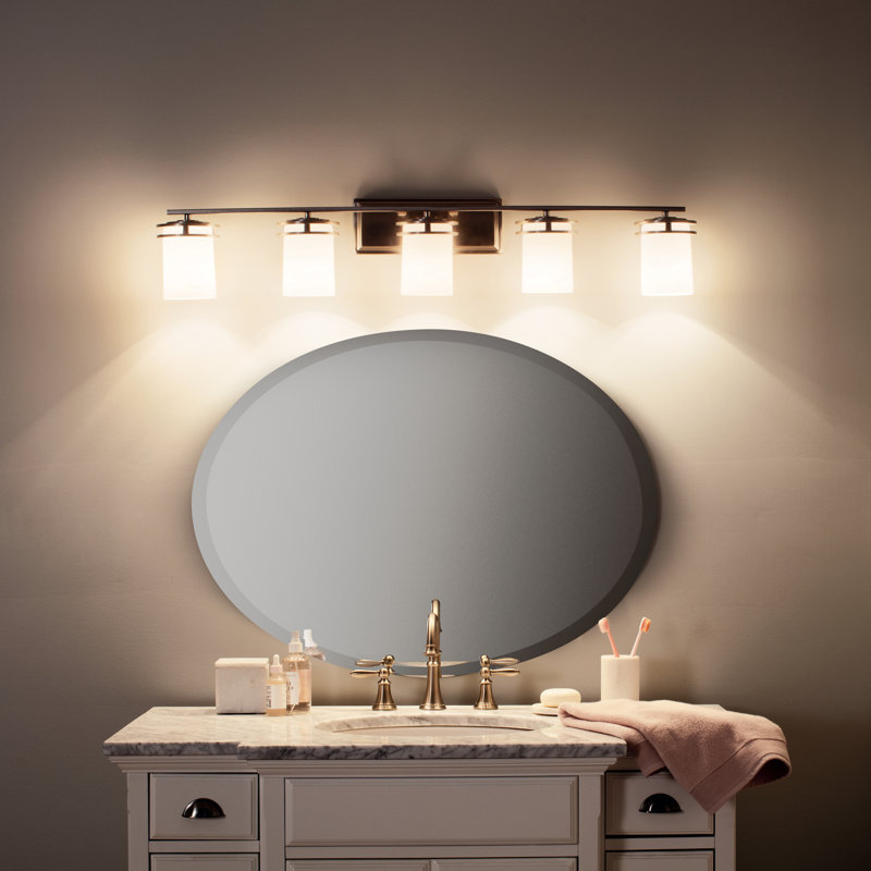 Hendrik 43" Brushed Nickel 5-Light Bathroom Vanity Light