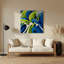 Art mural bleu Biomorphic Abstraction 87-1779835659