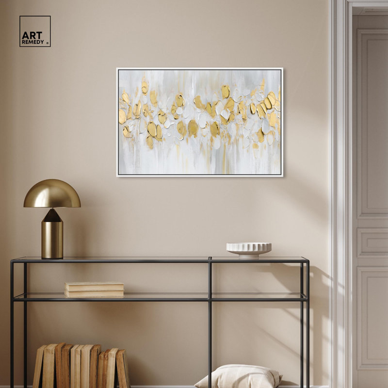 Art Remedy, toile glamour élégante, simplicité éclatante, H 21 po x l 31 po, Cadre flottant blanc