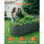 Lit de jardin surélevé en métal, jardinière ovale galvanisée 8 x 2 x 2 pi, conception à fond ouvert, grand lit surélevé pour faire pousser des légumes, des fleurs, des herbes et des plantes grasses, gris foncé
