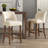 Upholstered Counter Stool With Solid Wood Legs Set of 4-1208058976-1208058977
