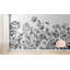 Papier peint amovible floral exotique noir et blanc-1850817037
