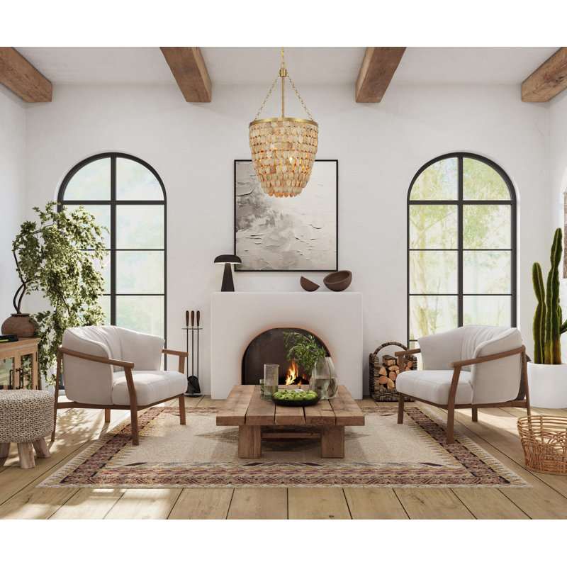 Catalan 4-Light Pendant in Warm Brass by Breegan Jane