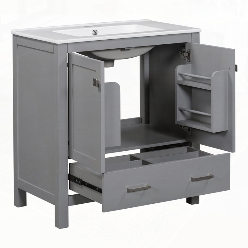 Bathroom Vanity Set with Double Vanities (Separate), Grey