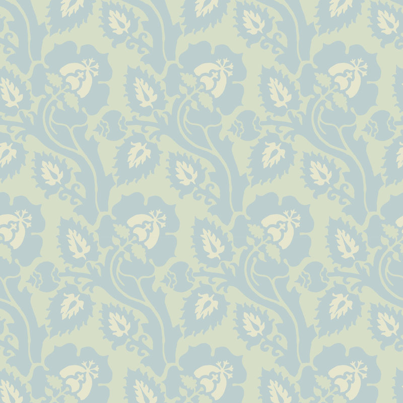 Paisley Briar - Papier peint botanique étang pastel