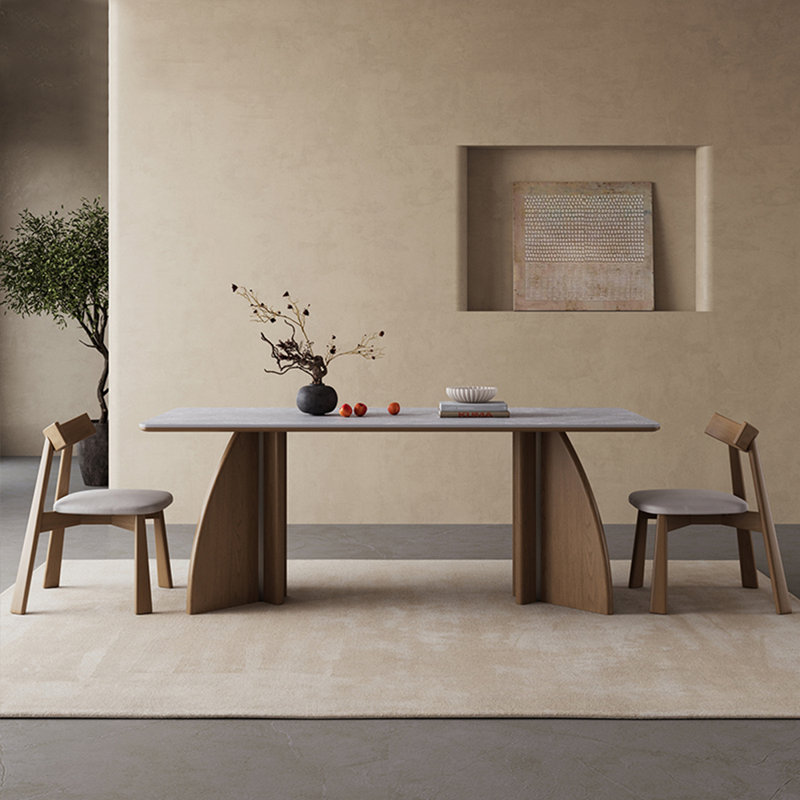 Modern simple style rectangular dining table, 29.53" H x 70.87" L x 31.50" W