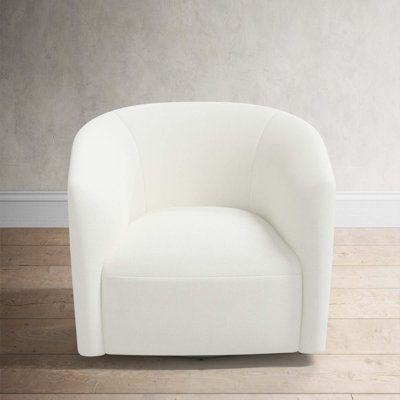 Marita Cotton Swivel Barrel Chair