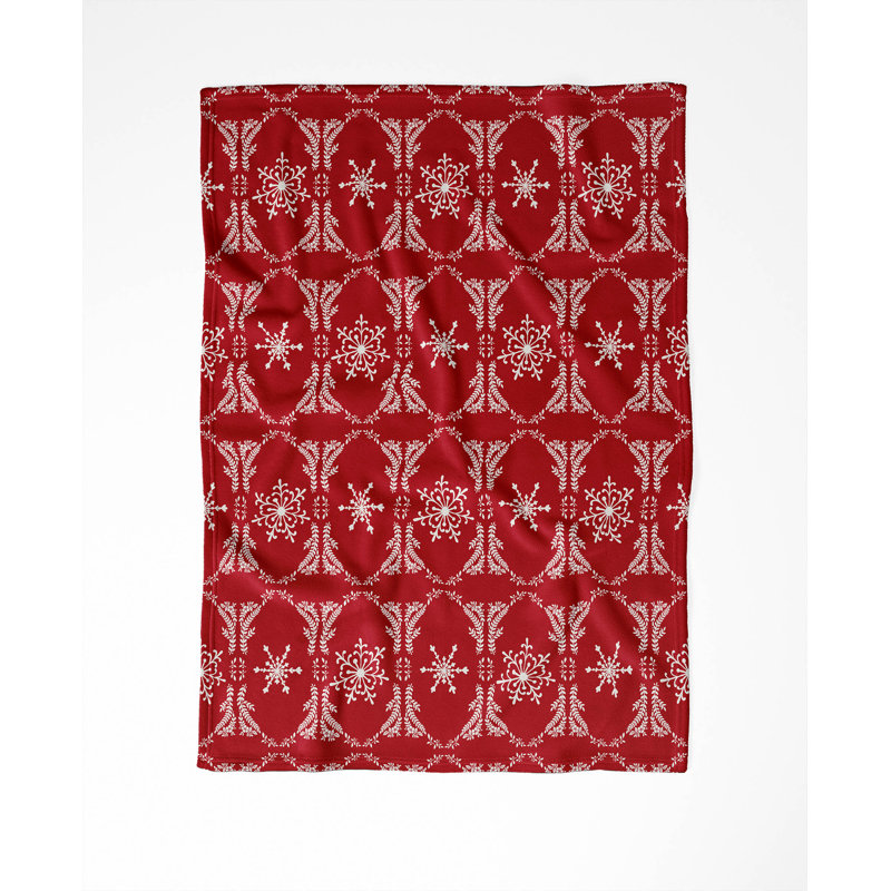 Jeté en velours de neige, Rouge, L 60 po x l 50 po