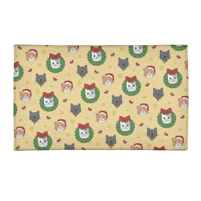 Tapis jaune/vert/gris zone fait main, Rectangle 3 pi x 5 pi