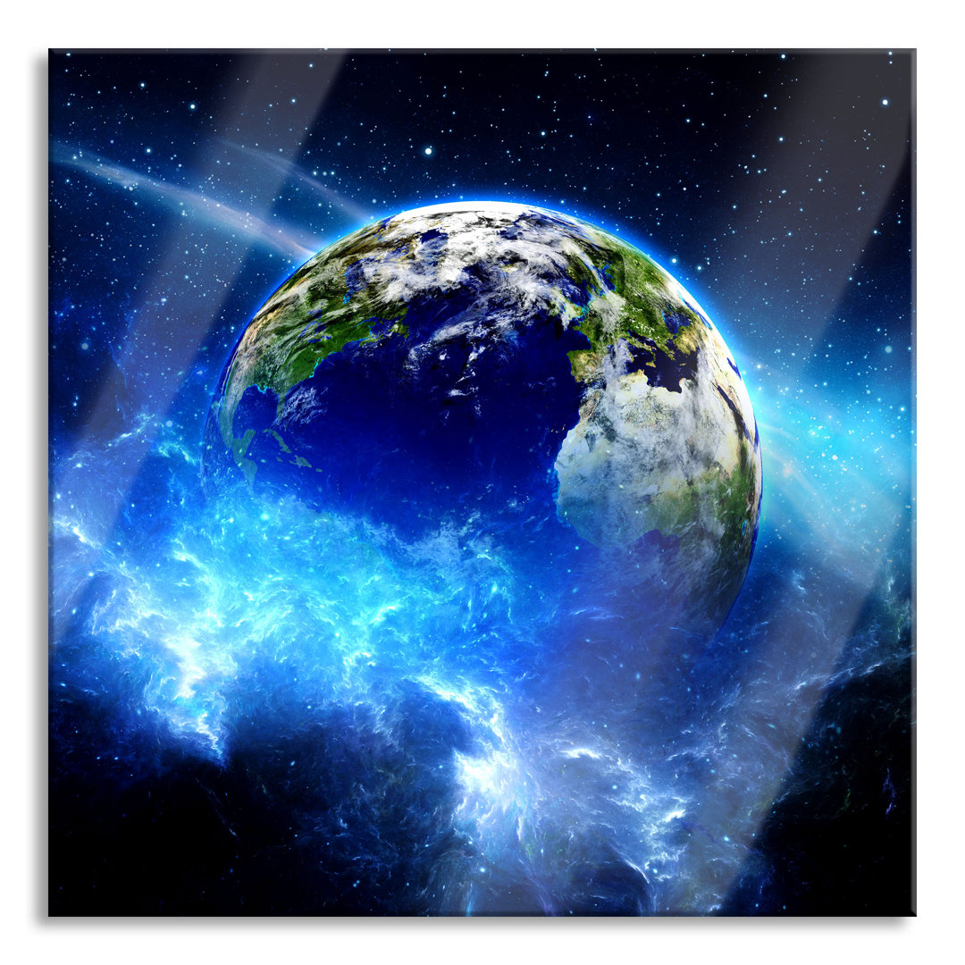 Glasbild Planet Erde