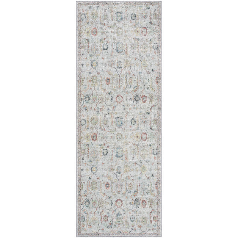 Lilith Washable Floral Rug, Runner 2'7" x 7'3"