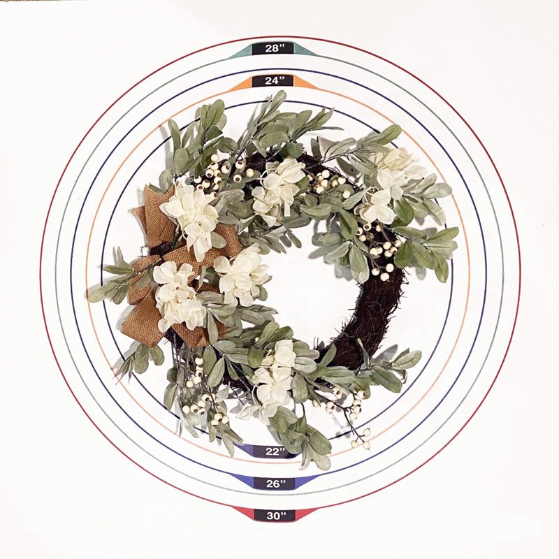 22 Inch Grapevine Hydrangea Wreath