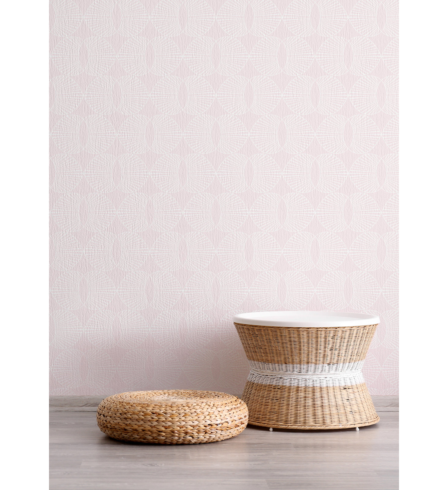 Lomé Wallpaper Roll, Blush, Paper, Non-pasted