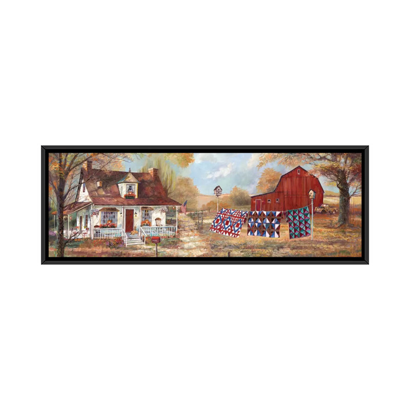 «Afprès Quilting» par Ruane Manning - Reproduction giclée sur toile tendue sur châssis, H 12 po x l 36 po x P 1,5 po