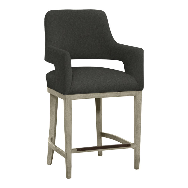 Tabouret de bar et de comptoir Josie, Amande chamois, Perigold montage onyx