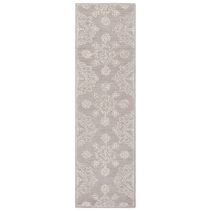 Aerick Hand Tufted Wool Geometric Rug, Runner 2'3" x 8'