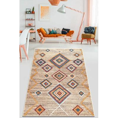 Premium 100% Polyester Area Rug, 39.4 x 62.9 Inches | Antibacterial & Non-Slip Underside, 0.4 in Pile Height | Machine Washable, Perfect for Living Room or Bedroom | Soft, Durable, Easy Care Design