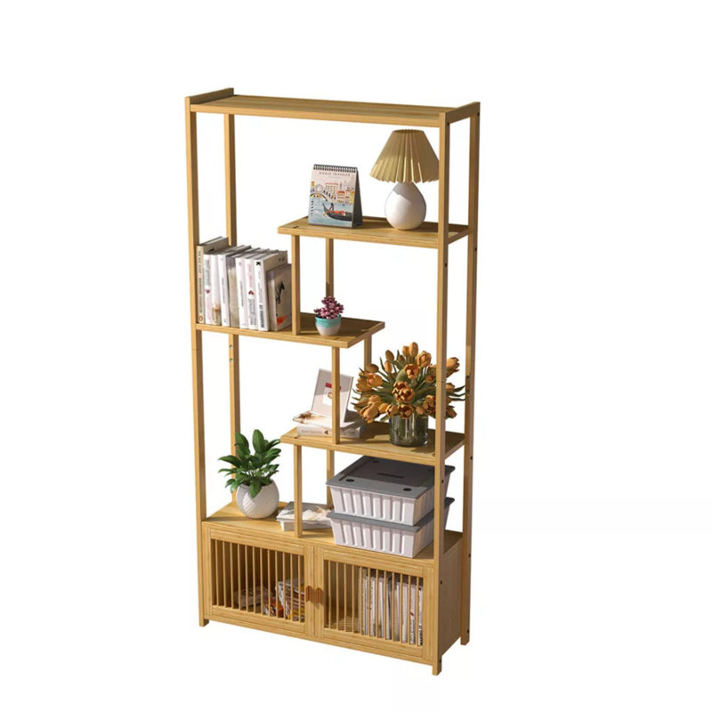 Engel 176cm H x 85.5cm W Bamboo / Rattan Bookcase