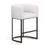 Tabouret de comptoir rembourré avec structure en métal-1996553212