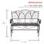 Banc de jardin en métal Ridenour Sunleaves