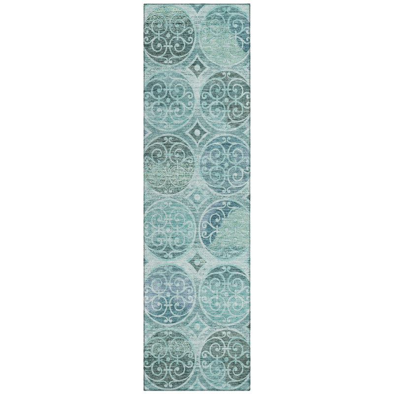  Neysa Non-Slip Indoor Outdoor Door Mat, Runner 2'3" x 7'6"