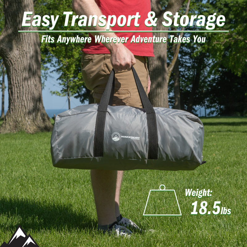Gray 12x10 Pop-Up Camping Canopy Tent with Carry Bag