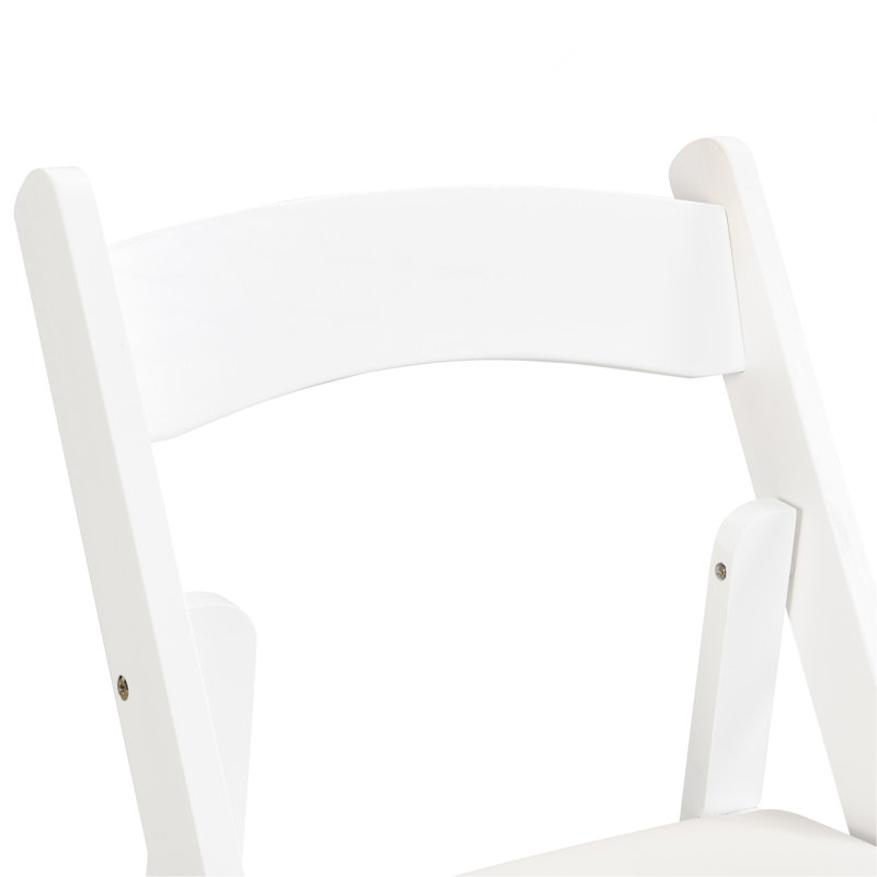 Chaise rembourrée pliante, peu encombrante, facile à transporter, 4 pièces, coussin beige / tablette blanche - salle à manger
