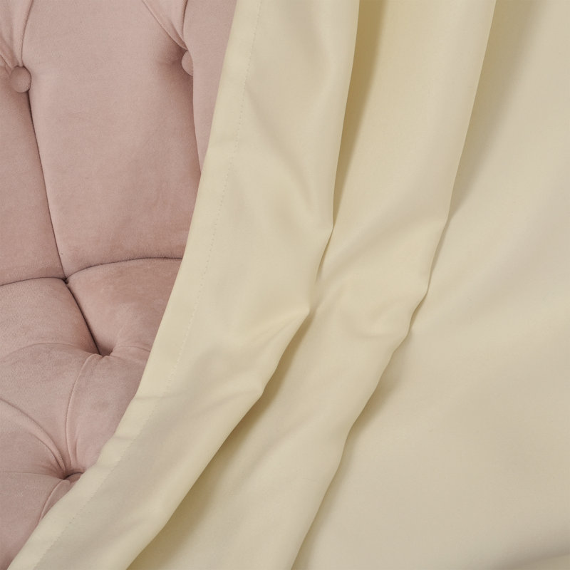 Sateen Look Room Darkering Room Darkening Curtain Pair, 52" W x 72" L, Champagne