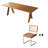 Kaylena 4 - Person Pine Solid Wood Solid Wood Top Double Pedestal Dining Set-655912210-632270590