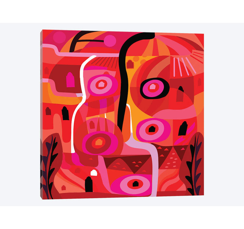 « zacatecas plaza » par charles harker, impression sur toile, H 12 po x l 12 po x P 1,5 po, Toile tendue, Pas de tapis