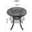 30.71-Inch Cast Aluminum Patio Dining Table With Black Frame And Umbrella Hole