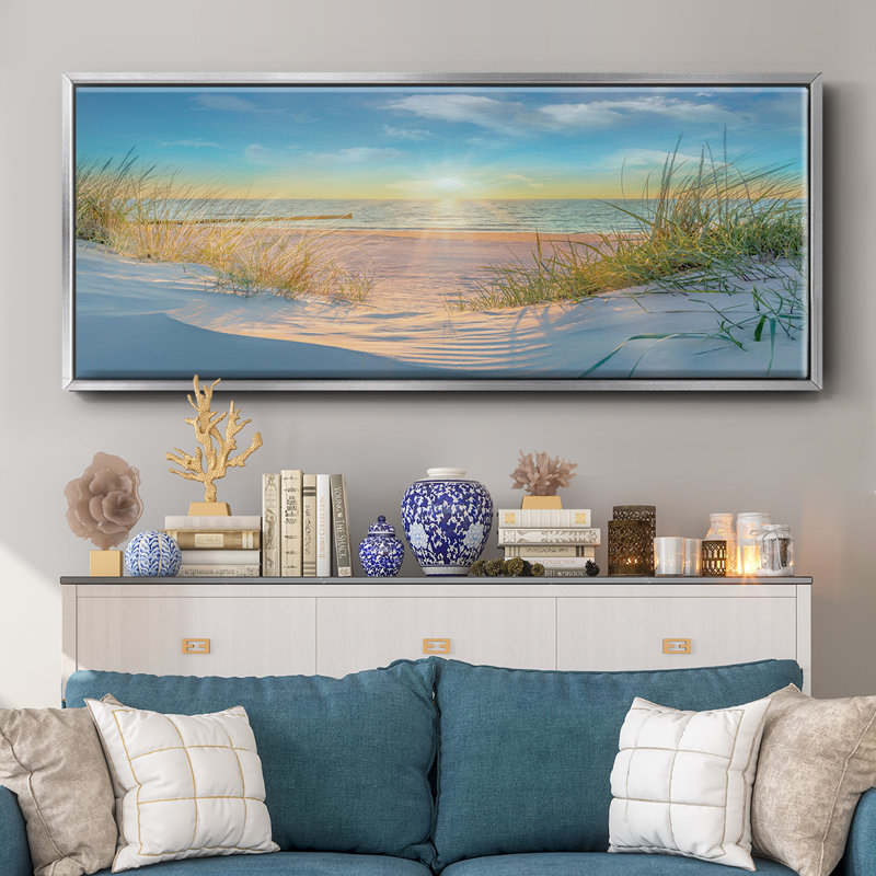 Waiting For Me- Framed Canvas, 8" H x 20" W
