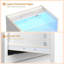 Bedside Table with Charging Station,Bedside Cabinet with LED Lights |Visible Glass Top |3 Drawers and 1 Compartment |2 AC and 2 USB Ports Side Table for Living Room and Bedroom-1109560193