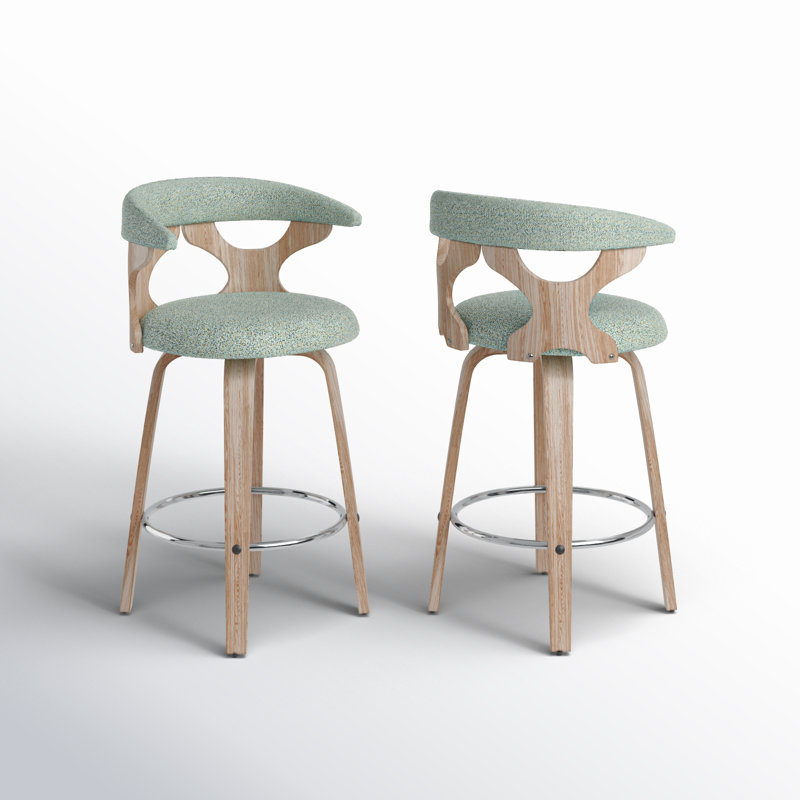 Tabouret de bar et de comptoir Betuel, Tabouret de comptoir (siège d'une hauteur de 25,5, Vert écume de mer
