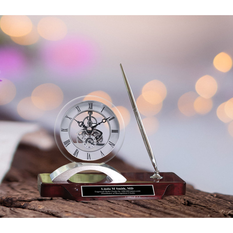Horloge de table en bois argent, Oui