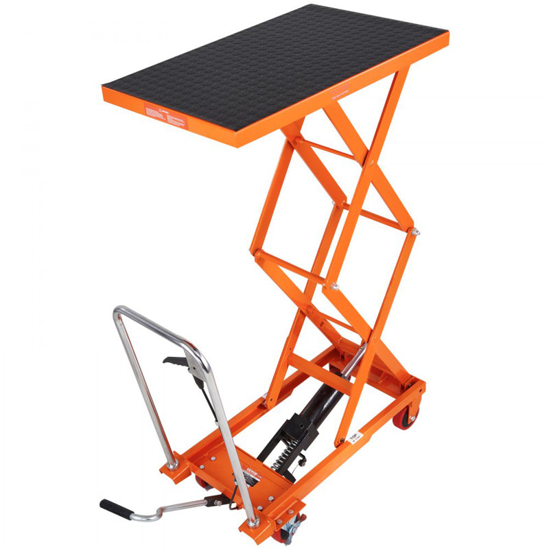Chariot de table hydraulique, capacité de levage de 330 lb, hauteur de levage de 50 po