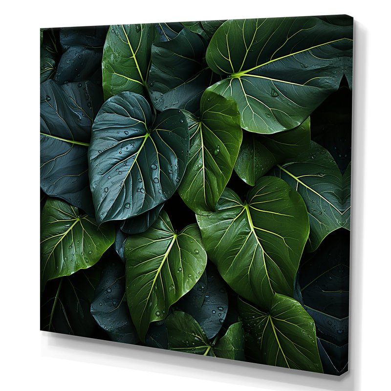 Mystic Botany Leaves Zen - reproduction sur toile, Toile tendue, H 30 po x l 30 po x P 1 po