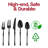 Solid Black Moderno Disposable Plastic Cutlery Set - 480 Guests
