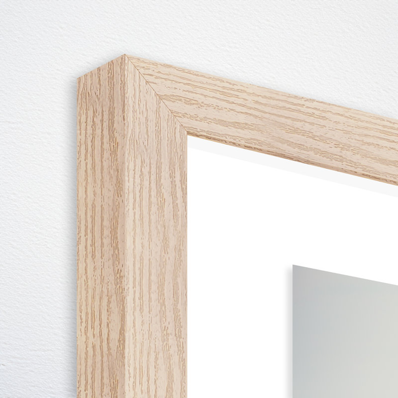 Dreamy Sea, White, 42" H x 60" W, Glass Frame