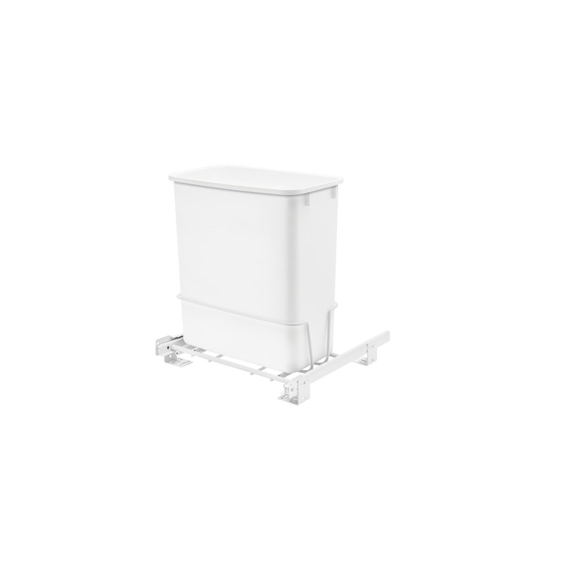Rev-A-Shelf 20 Quart Pull-Out Waste Container Trash Can, White