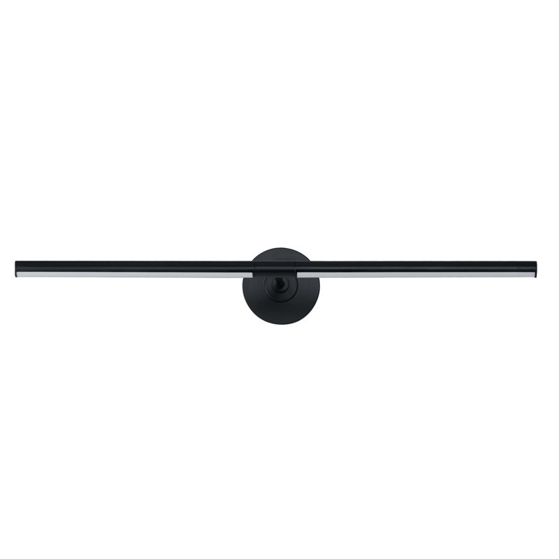 Applique murale à bras en aluminium Demontrey, Noir / blanc, H 4,5 po x l 30,75 po x P 8,75 po