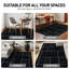 Tapis noir antidérapant Windowpane Grid-927281003