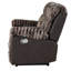 Brun avec console inclinable, inclinaison manuelle, riche revêtement, console idéale en brun, tissu, 2 porte-gobelets, primaire