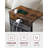 C-Shaped End Table With Charging Station And Storage Bag, Compact Side Table For Couch, Recliner, And Sofa, Ideal For Living Room And Bedroom