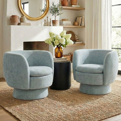 Chaise avec accoudoirs pivotante de 31 po de large et rotative à 360 ° (paquet de 2)