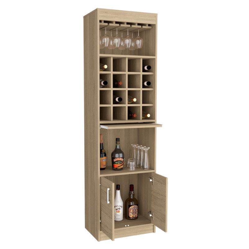Bar avec 16 casiers à vin, Beige