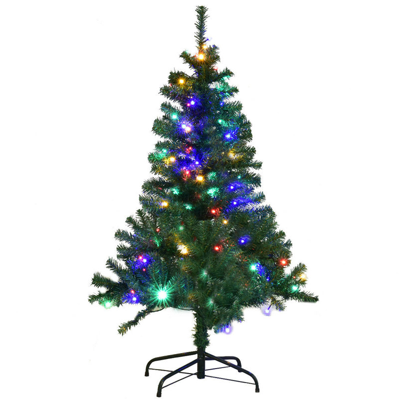 Lighted Artificial Christmas Tree, 4.1ft H